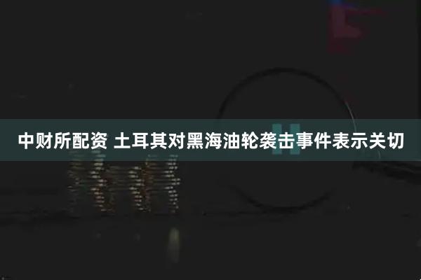 中财所配资 土耳其对黑海油轮袭击事件表示关切